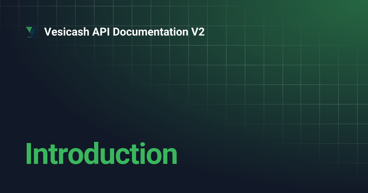 Introduction | Vesicash API Documentation V2